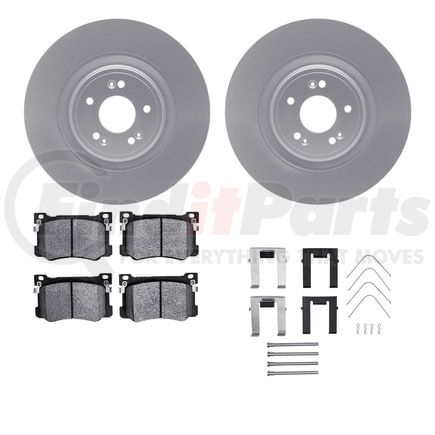 4512-03188 by DYNAMIC FRICTION COMPANY - GEOSPEC Coated Rotors with 5000 Brake Pads - Ceramic and Hardware