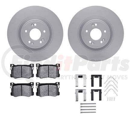 4512-03189 by DYNAMIC FRICTION COMPANY - GEOSPEC Coated Rotors with 5000 Brake Pads - Ceramic and Hardware