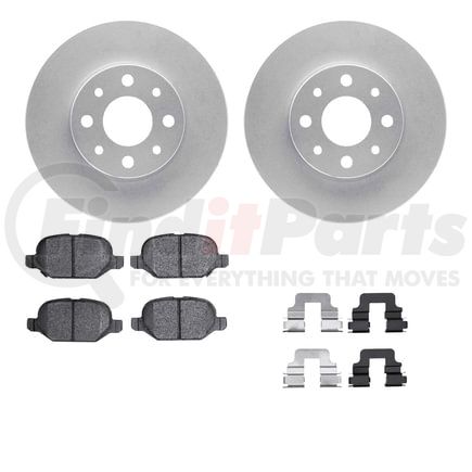 4512-07011 by DYNAMIC FRICTION COMPANY - GEOSPEC Coated Rotors with 5000 Brake Pads - Ceramic and Hardware