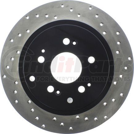 128.40070CL by STOPTECH - StopTech Sport Cryo Cross Drilled Brake Rotor; Rear Left
