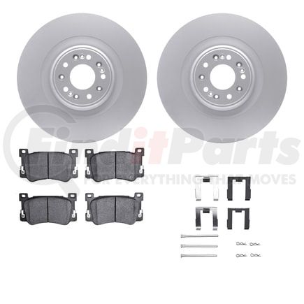 4512-10003 by DYNAMIC FRICTION COMPANY - GEOSPEC Coated Rotors with 5000 Brake Pads - Ceramic and Hardware