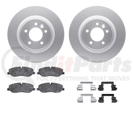 4512-11041 by DYNAMIC FRICTION COMPANY - GEOSPEC Coated Rotors with 5000 Brake Pads - Ceramic and Hardware