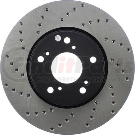 128.40086R by STOPTECH - StopTech Sport Cross Drilled Brake Rotor; Front Right