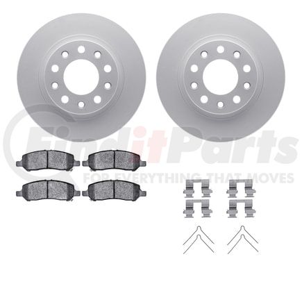 4512-40090 by DYNAMIC FRICTION COMPANY - GEOSPEC Coated Rotors with 5000 Brake Pads - Ceramic and Hardware