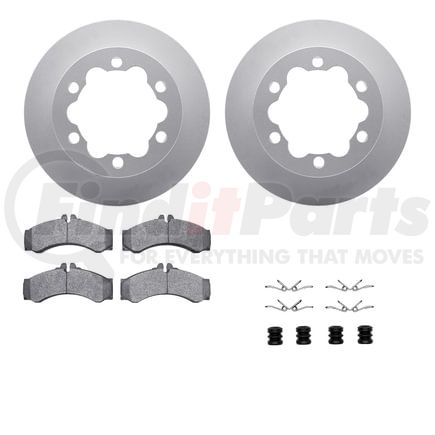 4512-40095 by DYNAMIC FRICTION COMPANY - GEOSPEC Coated Rotors with 5000 Brake Pads - Ceramic and Hardware