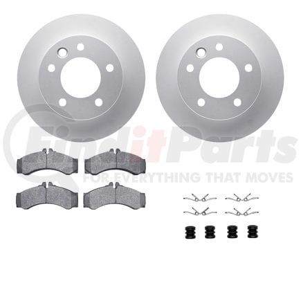 4512-40100 by DYNAMIC FRICTION COMPANY - GEOSPEC Coated Rotors with 5000 Brake Pads - Ceramic and Hardware