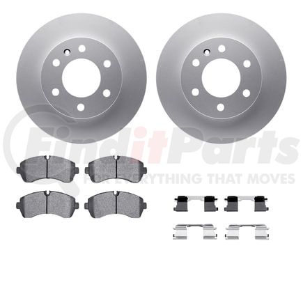 4512-40102 by DYNAMIC FRICTION COMPANY - GEOSPEC Coated Rotors with 5000 Brake Pads - Ceramic and Hardware