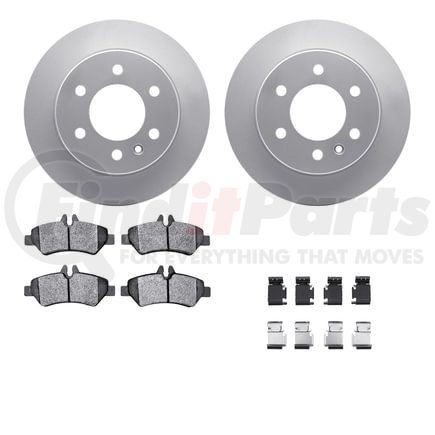 4512-40105 by DYNAMIC FRICTION COMPANY - GEOSPEC Coated Rotors with 5000 Brake Pads - Ceramic and Hardware