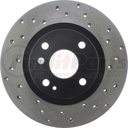 128.45058CL by STOPTECH - StopTech Sport Cryo Cross Drilled Brake Rotor; Front Left