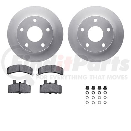 4512-40115 by DYNAMIC FRICTION COMPANY - GEOSPEC Coated Rotors with 5000 Brake Pads - Ceramic and Hardware