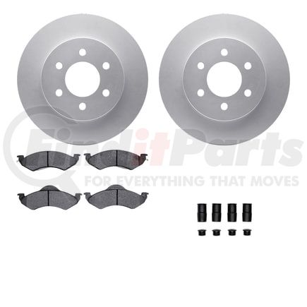 4512-40120 by DYNAMIC FRICTION COMPANY - GEOSPEC Coated Rotors with 5000 Brake Pads - Ceramic and Hardware
