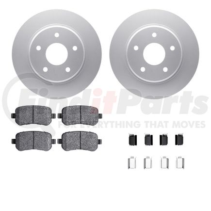 4512-40146 by DYNAMIC FRICTION COMPANY - GEOSPEC Coated Rotors with 5000 Brake Pads - Ceramic and Hardware