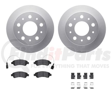 4512-40155 by DYNAMIC FRICTION COMPANY - GEOSPEC Coated Rotors with 5000 Brake Pads - Ceramic and Hardware