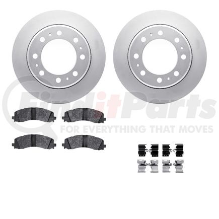 4512-40161 by DYNAMIC FRICTION COMPANY - GEOSPEC Coated Rotors with 5000 Brake Pads - Ceramic and Hardware