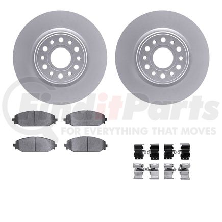 4512-40162 by DYNAMIC FRICTION COMPANY - GEOSPEC Coated Rotors with 5000 Brake Pads - Ceramic and Hardware