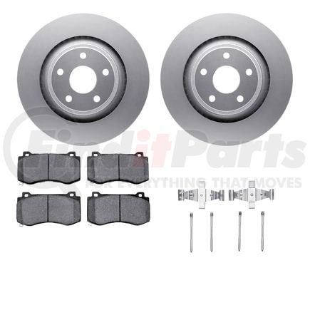 4512-42044 by DYNAMIC FRICTION COMPANY - GEOSPEC Coated Rotors with 5000 Brake Pads - Ceramic and Hardware