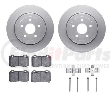 4512-42046 by DYNAMIC FRICTION COMPANY - GEOSPEC Coated Rotors with 5000 Brake Pads - Ceramic and Hardware