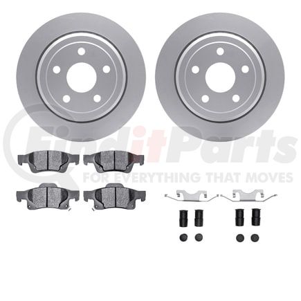 4512-42050 by DYNAMIC FRICTION COMPANY - GEOSPEC Coated Rotors with 5000 Brake Pads - Ceramic and Hardware