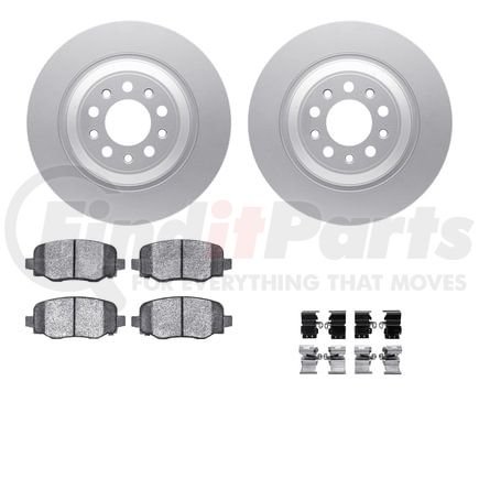 4512-42059 by DYNAMIC FRICTION COMPANY - GEOSPEC Coated Rotors with 5000 Brake Pads - Ceramic and Hardware