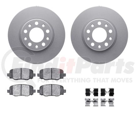 4512-42061 by DYNAMIC FRICTION COMPANY - GEOSPEC Coated Rotors with 5000 Brake Pads - Ceramic and Hardware