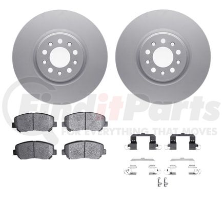 4512-42062 by DYNAMIC FRICTION COMPANY - GEOSPEC Coated Rotors with 5000 Brake Pads - Ceramic and Hardware