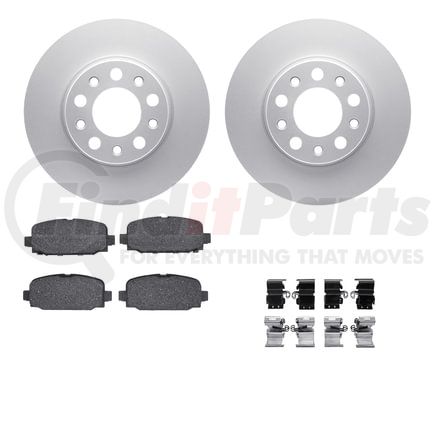 4512-42067 by DYNAMIC FRICTION COMPANY - GEOSPEC Coated Rotors with 5000 Brake Pads - Ceramic and Hardware