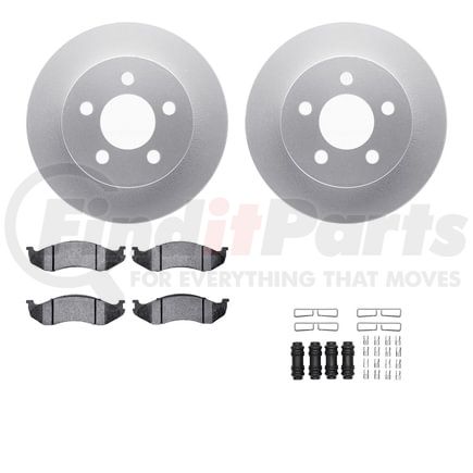 4512-42081 by DYNAMIC FRICTION COMPANY - GEOSPEC Coated Rotors with 5000 Brake Pads - Ceramic and Hardware