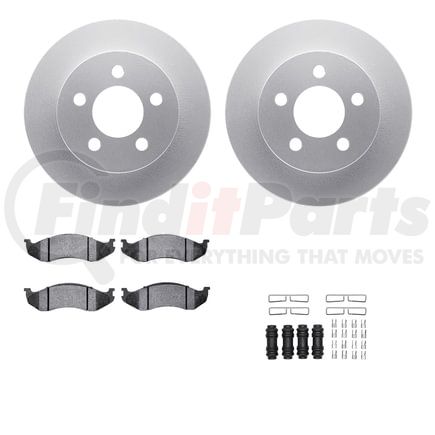 4512-42082 by DYNAMIC FRICTION COMPANY - GEOSPEC Coated Rotors with 5000 Brake Pads - Ceramic and Hardware