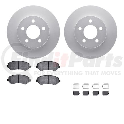 4512-42083 by DYNAMIC FRICTION COMPANY - GEOSPEC Coated Rotors with 5000 Brake Pads - Ceramic and Hardware