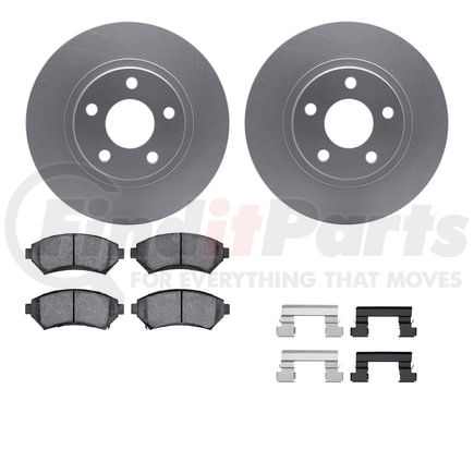 4512-45038 by DYNAMIC FRICTION COMPANY - GEOSPEC Coated Rotors with 5000 Brake Pads - Ceramic and Hardware