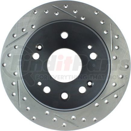 127.40058CL by STOPTECH - StopTech Sport Cryo Drilled & Slotted Brake Rotor; Rear Left