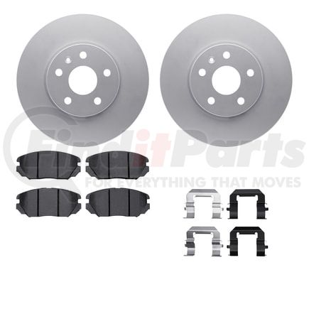 4512-45052 by DYNAMIC FRICTION COMPANY - GEOSPEC Coated Rotors with 5000 Brake Pads - Ceramic and Hardware