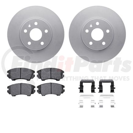 4512-45055 by DYNAMIC FRICTION COMPANY - GEOSPEC Coated Rotors with 5000 Brake Pads - Ceramic and Hardware