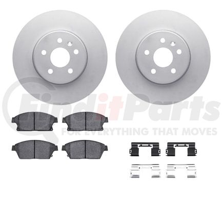 4512-45066 by DYNAMIC FRICTION COMPANY - GEOSPEC Coated Rotors with 5000 Brake Pads - Ceramic and Hardware