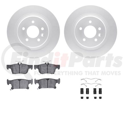 4512-45069 by DYNAMIC FRICTION COMPANY - GEOSPEC Coated Rotors with 5000 Brake Pads - Ceramic and Hardware