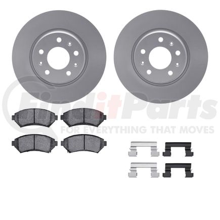 4512-46064 by DYNAMIC FRICTION COMPANY - GEOSPEC Coated Rotors with 5000 Brake Pads - Ceramic and Hardware