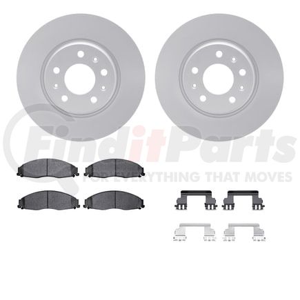 4512-46067 by DYNAMIC FRICTION COMPANY - GEOSPEC Coated Rotors with 5000 Brake Pads - Ceramic and Hardware