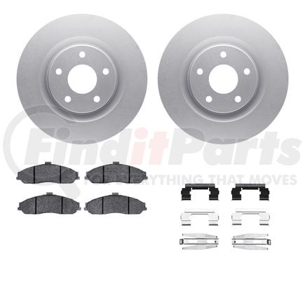 4512-46077 by DYNAMIC FRICTION COMPANY - GEOSPEC Coated Rotors with 5000 Brake Pads - Ceramic and Hardware