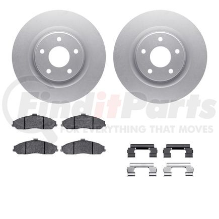 4512-46079 by DYNAMIC FRICTION COMPANY - GEOSPEC Coated Rotors with 5000 Brake Pads - Ceramic and Hardware