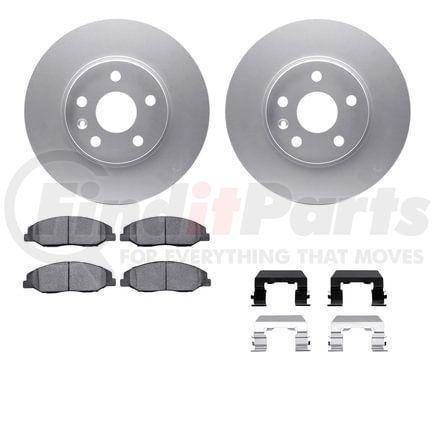 4512-46096 by DYNAMIC FRICTION COMPANY - GEOSPEC Coated Rotors with 5000 Brake Pads - Ceramic and Hardware