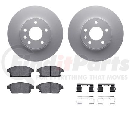 4512-46106 by DYNAMIC FRICTION COMPANY - GEOSPEC Coated Rotors with 5000 Brake Pads - Ceramic and Hardware