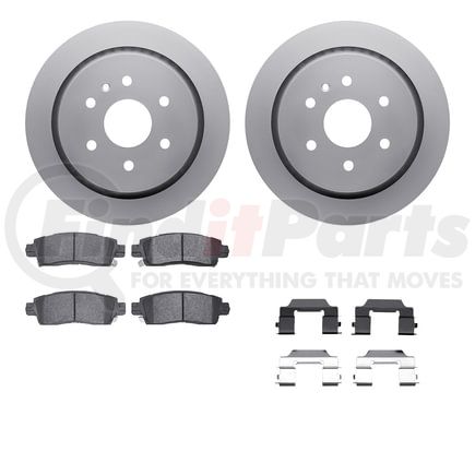 4512-46108 by DYNAMIC FRICTION COMPANY - GEOSPEC Coated Rotors with 5000 Brake Pads - Ceramic and Hardware