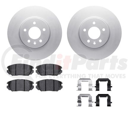 4512-46123 by DYNAMIC FRICTION COMPANY - GEOSPEC Coated Rotors with 5000 Brake Pads - Ceramic and Hardware