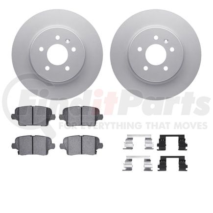 4512-46135 by DYNAMIC FRICTION COMPANY - GEOSPEC Coated Rotors with 5000 Brake Pads - Ceramic and Hardware