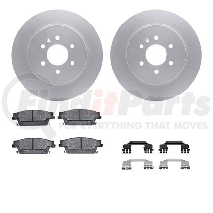 4512-46143 by DYNAMIC FRICTION COMPANY - GEOSPEC Coated Rotors with 5000 Brake Pads - Ceramic and Hardware