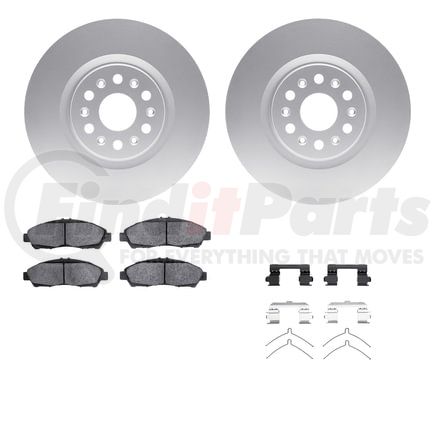 4512-46148 by DYNAMIC FRICTION COMPANY - GEOSPEC Coated Rotors with 5000 Brake Pads - Ceramic and Hardware