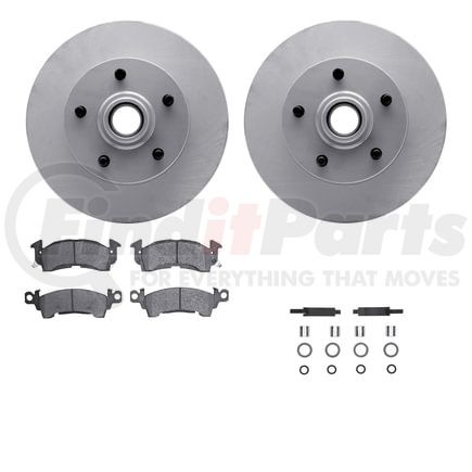 4512-47061 by DYNAMIC FRICTION COMPANY - GEOSPEC Coated Rotors with 5000 Brake Pads - Ceramic and Hardware