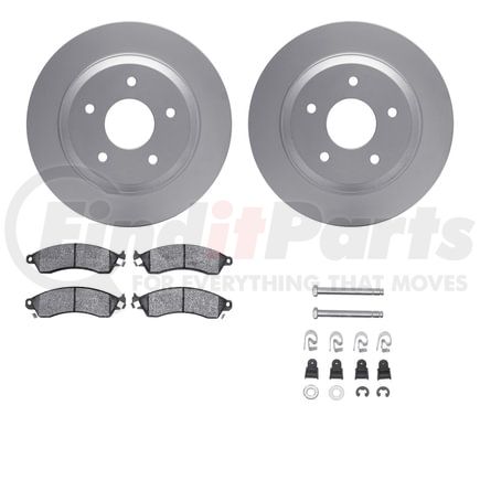 4512-47065 by DYNAMIC FRICTION COMPANY - GEOSPEC Coated Rotors with 5000 Brake Pads - Ceramic and Hardware