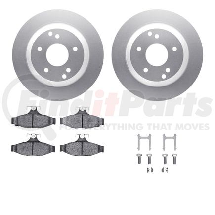 4512-47066 by DYNAMIC FRICTION COMPANY - GEOSPEC Coated Rotors with 5000 Brake Pads - Ceramic and Hardware