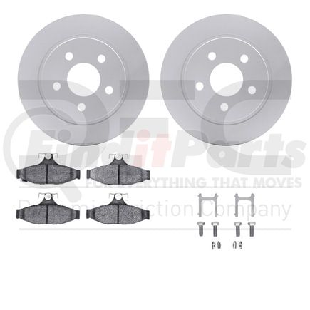 4512-47067 by DYNAMIC FRICTION COMPANY - GEOSPEC Coated Rotors with 5000 Brake Pads - Ceramic and Hardware